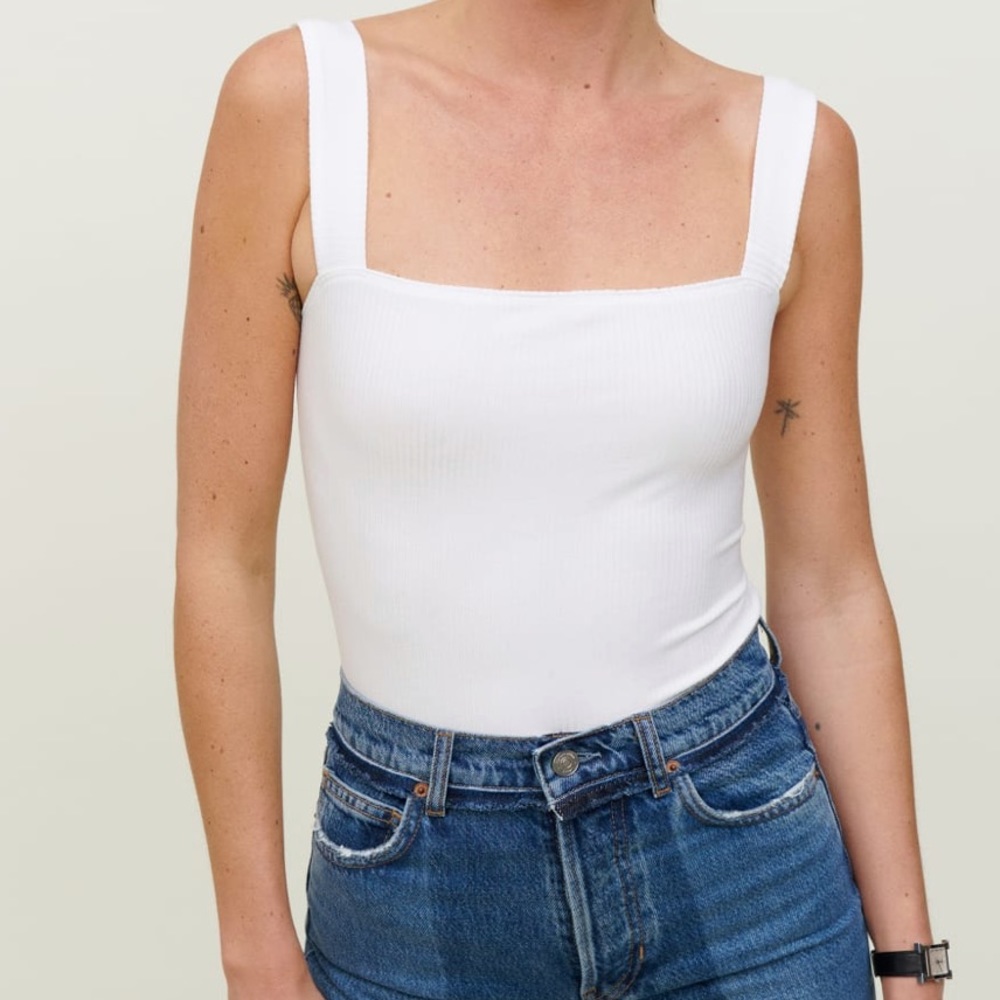 Reformation Canyon Knit Tank, white size XS NWOT